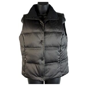 L-RL Ralph Lauren‎ Active Women's Down Filled Size Small Puffer Vest Sporty Snap